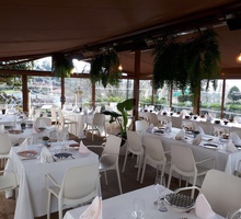 The covered terrace of Pazo do Río is a cozy ...